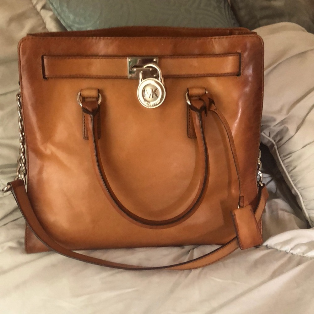 Beautiful Vintage MK Bag. Distressed Leather